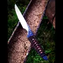 Lame forgée à partir d'une cage de roulement à billes en acier 100c6, trempe sélective, poli mi(1).webp